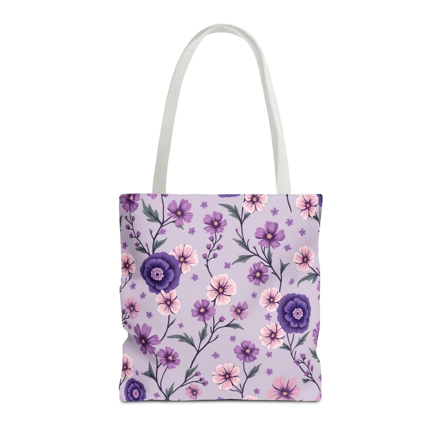 Floral Purple Tote Bag - Stylish and Eco-Friendly for Everyday Use