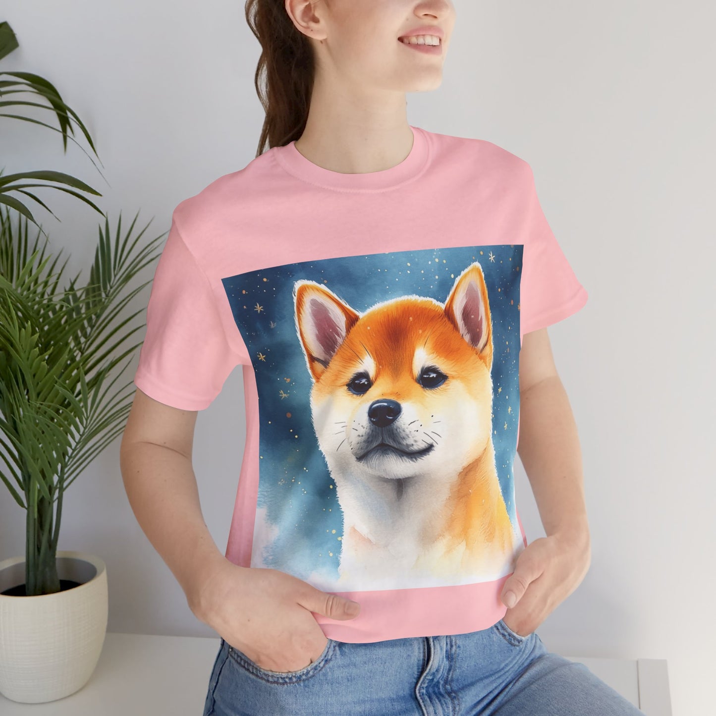Starry Shiba Inu Unisex Jersey Short Sleeve Tee