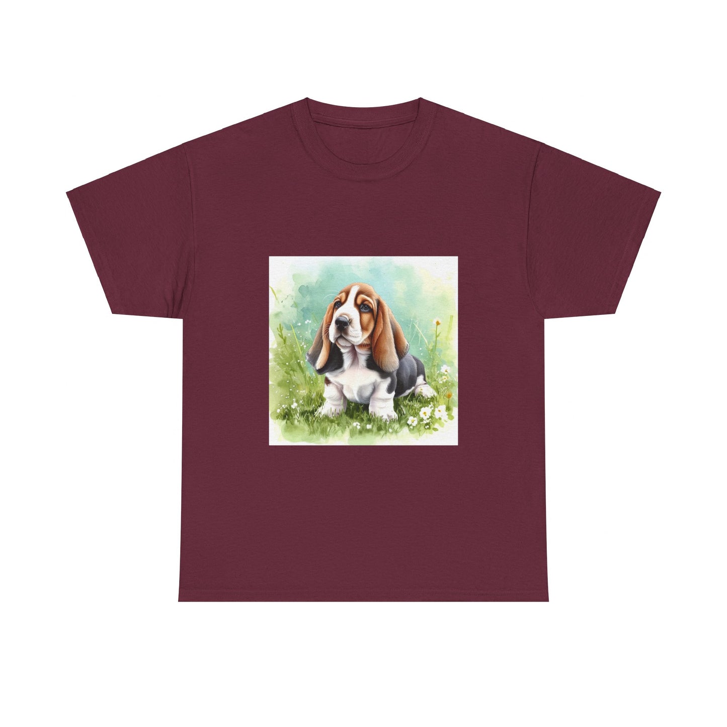 Basset Hound Unisex Heavy Cotton Tee