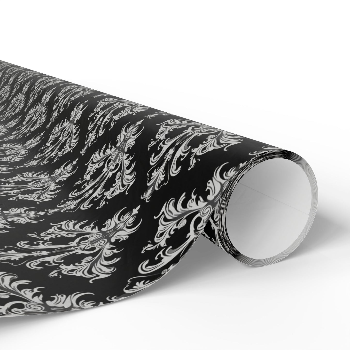 Gray and Black Victorian Pattern Wrapping Papers