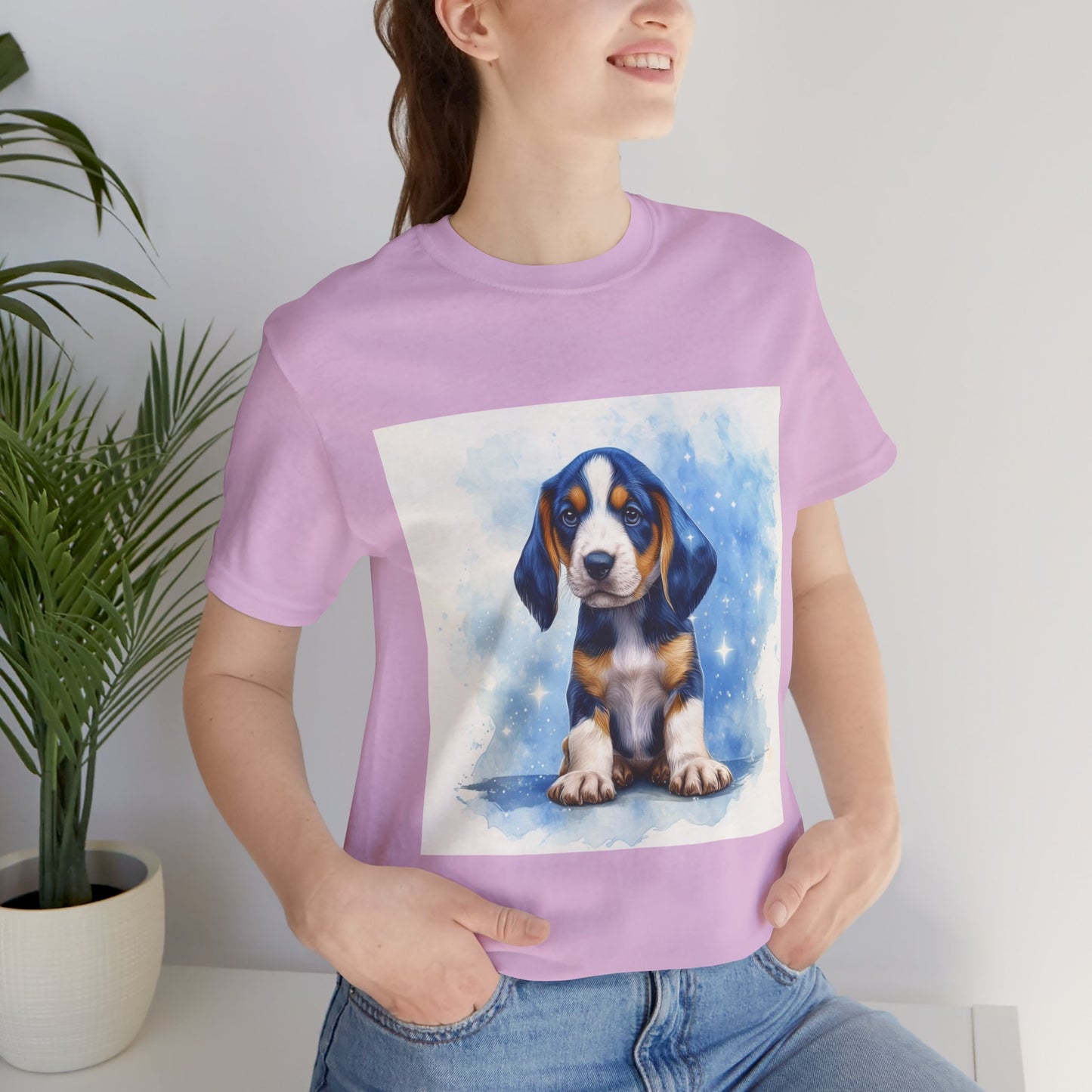Blue Tick Puppy Unisex Jersey Short Sleeve Tee