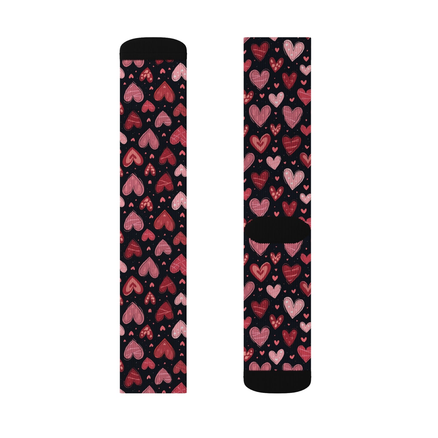 Cute Heart Sublimation Socks