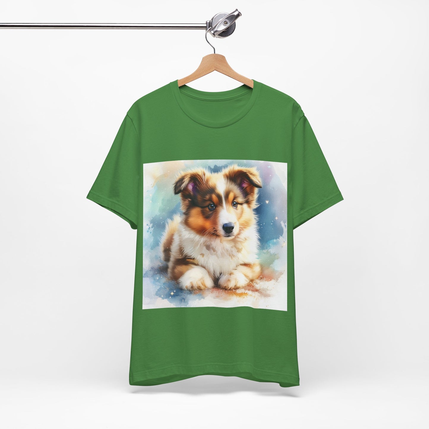 Watercolor Shetland Sheepdog Unisex Jersey Short Sleeve Tee