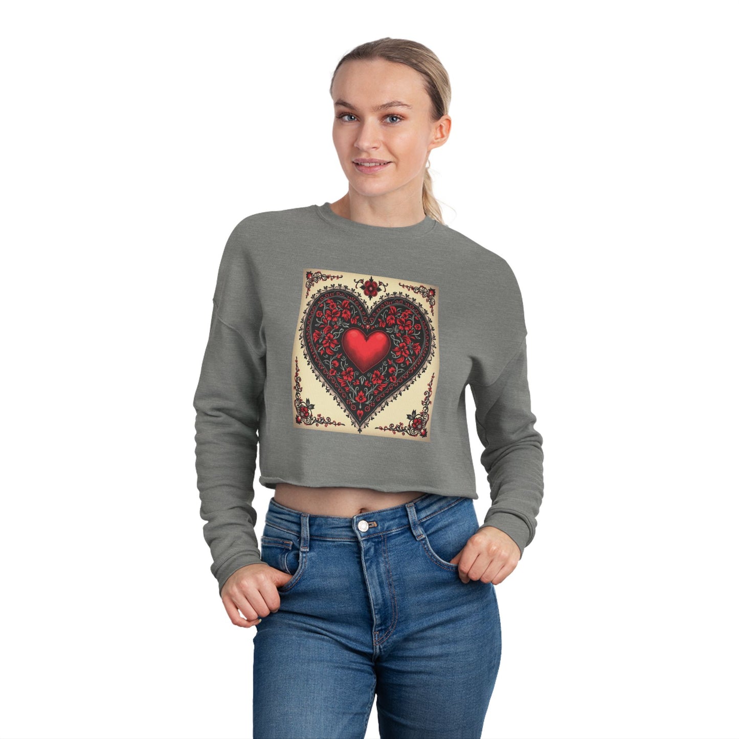 Midnight Love Women's Cropped Sweatshirt
