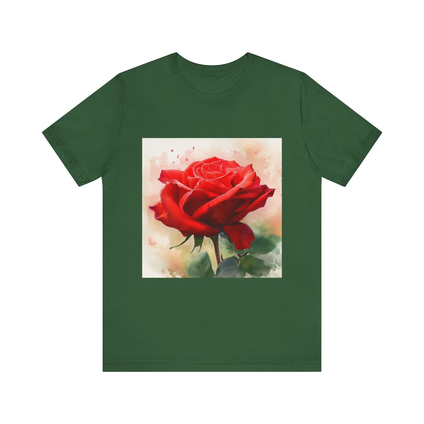 Ruby Bliss Unisex Short Sleeve Tee - Floral Art Top for Nature Lovers