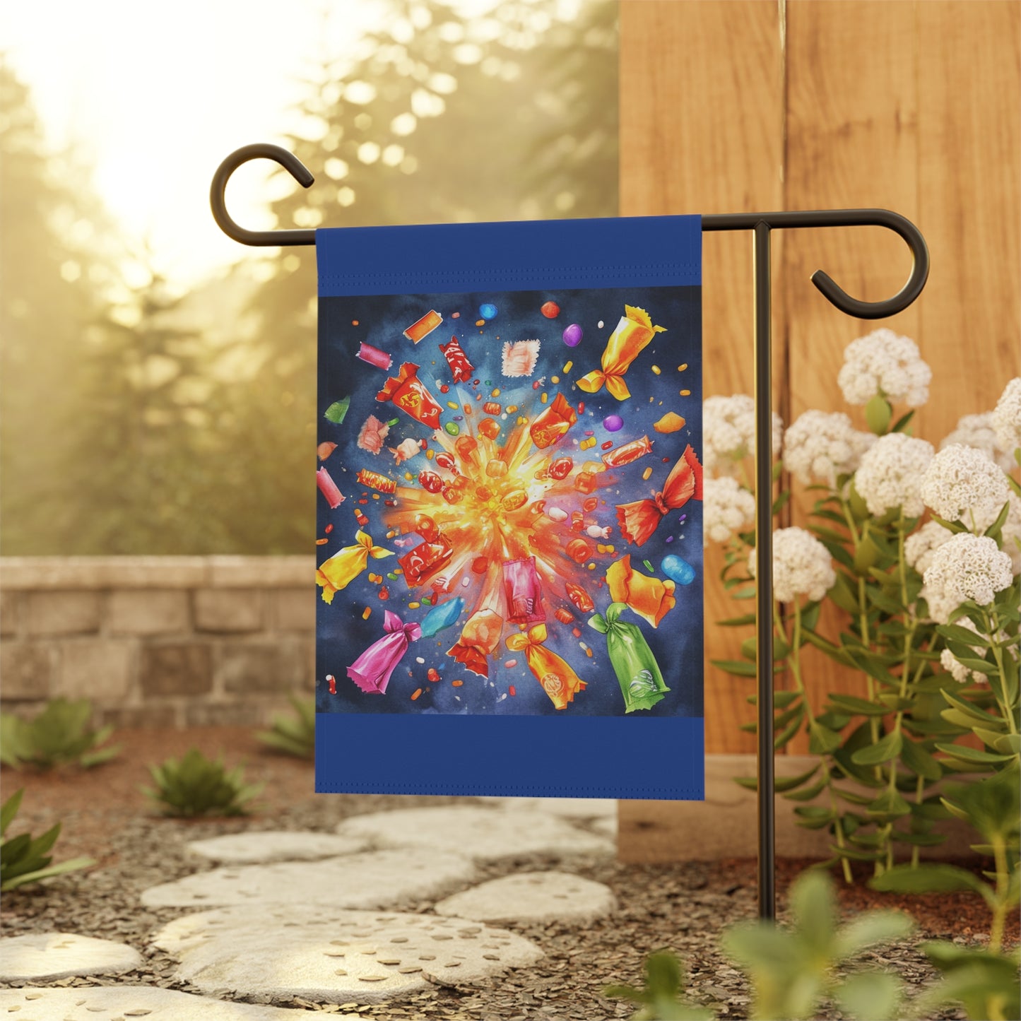 Trick-or-Treat Candy Explosion Garden & House Banner