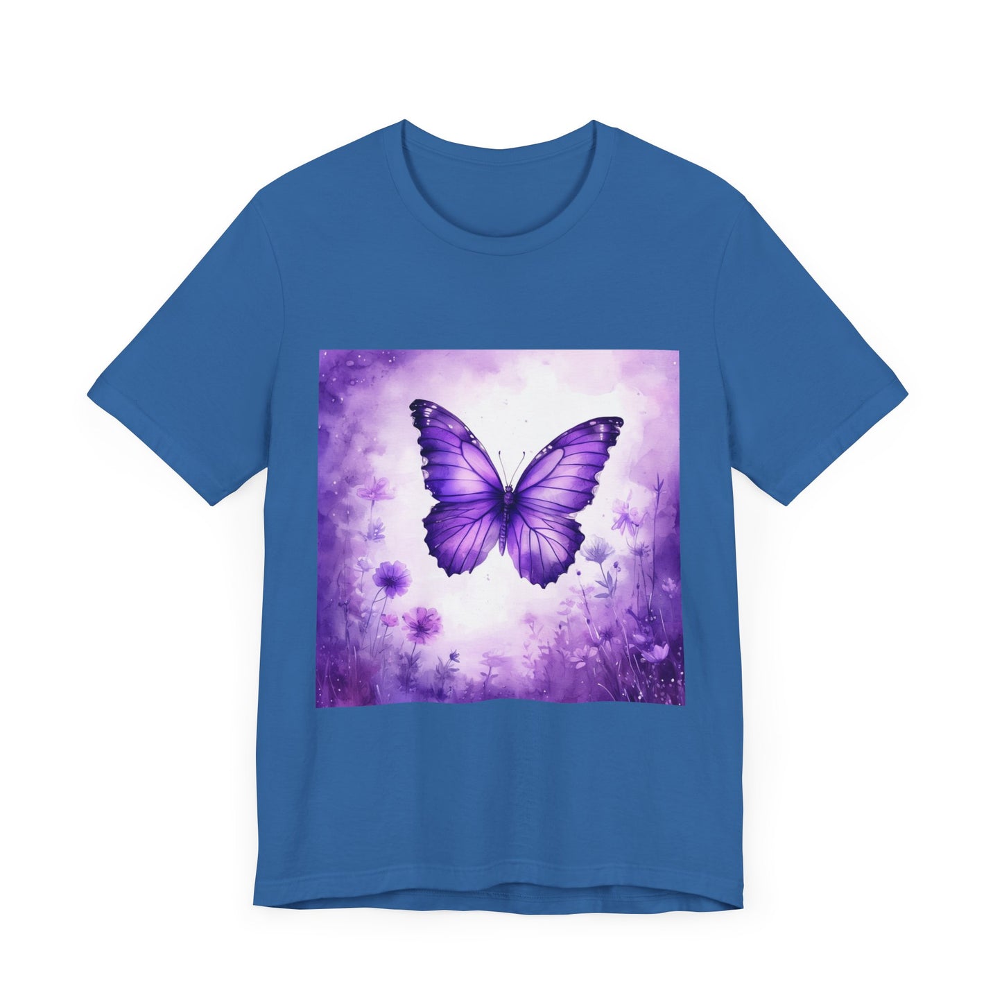 Lavender Flutter Unisex Short Sleeve Tee - Nature Inspired T-Shirt for Relaxed Days