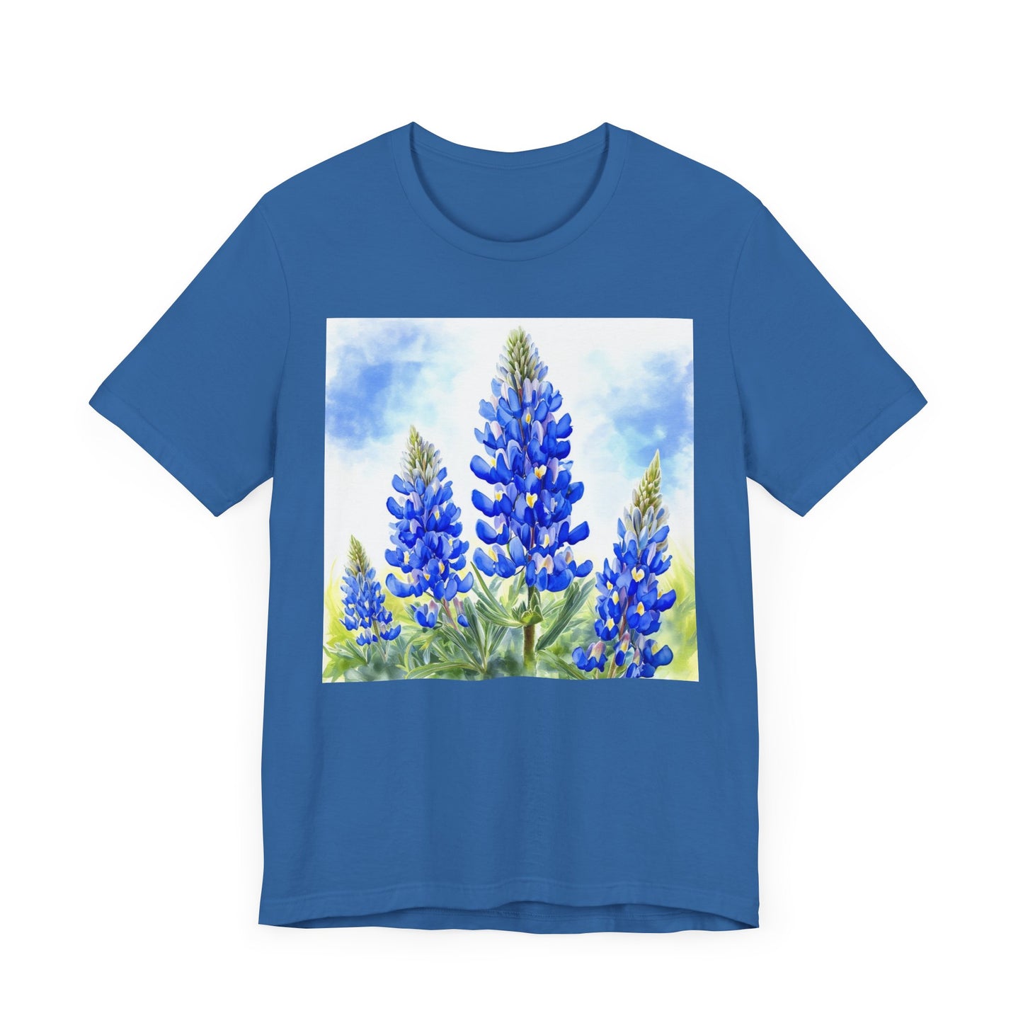 Bluebonnet Fields Unisex Jersey Short Sleeve Tee - Nature Inspired Botanical Art