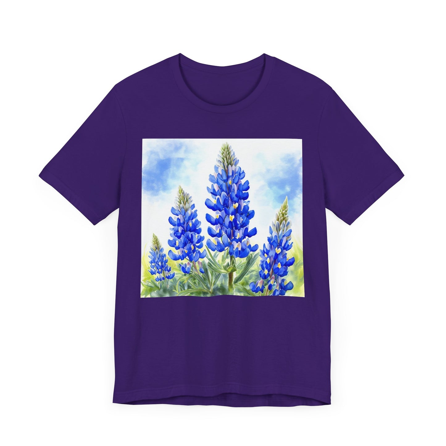 Bluebonnet Fields Unisex Jersey Short Sleeve Tee - Nature Inspired Botanical Art