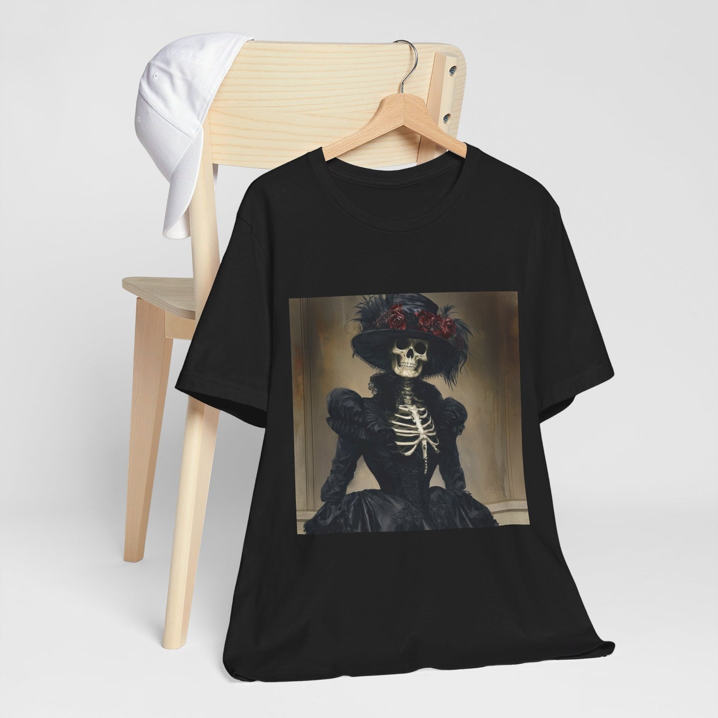 Creepy victorian Skeleton Unisex Jersey Short Sleeve Tee