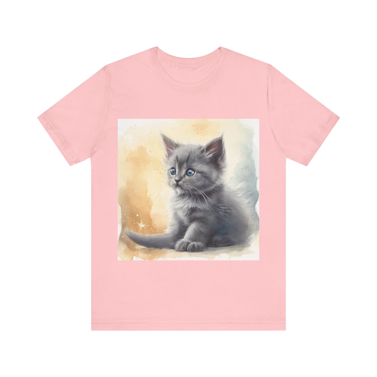 Fluffy Gray Kitten Unisex Jersey Short Sleeve Tee