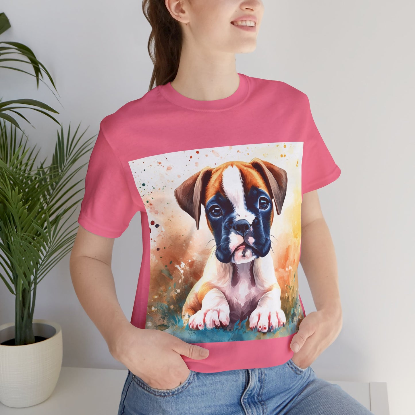 Cute Boxer Unisex Jersey Short Sleeve Tee