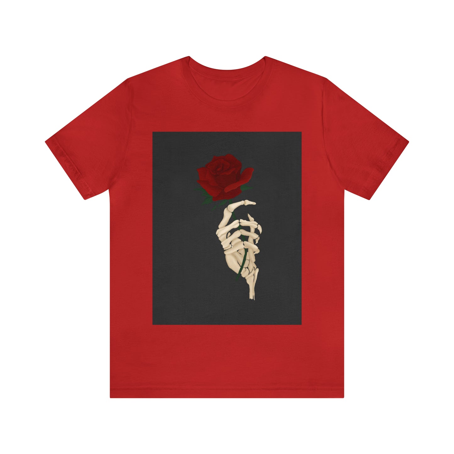 Rose with Skeleton Unisex Jersey Short Sleeve Tee