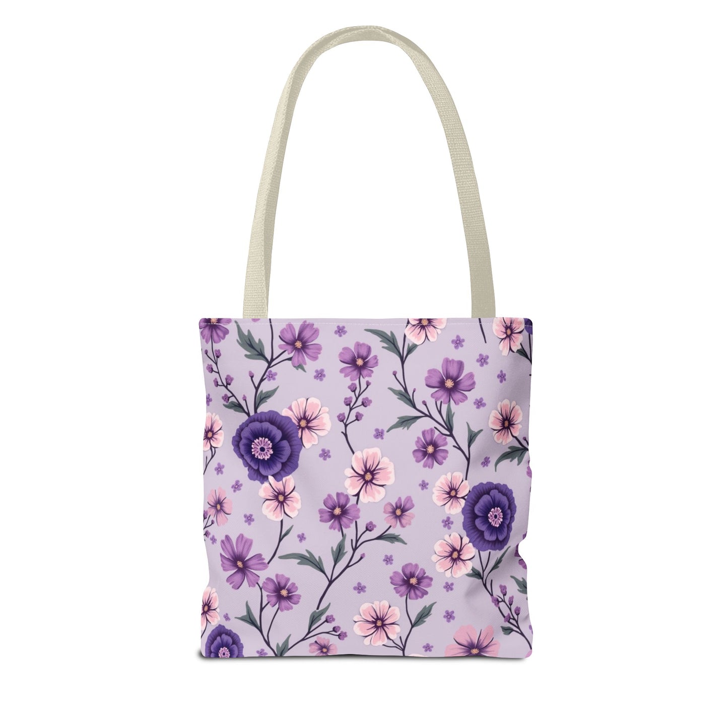 Floral Purple Tote Bag - Stylish and Eco-Friendly for Everyday Use