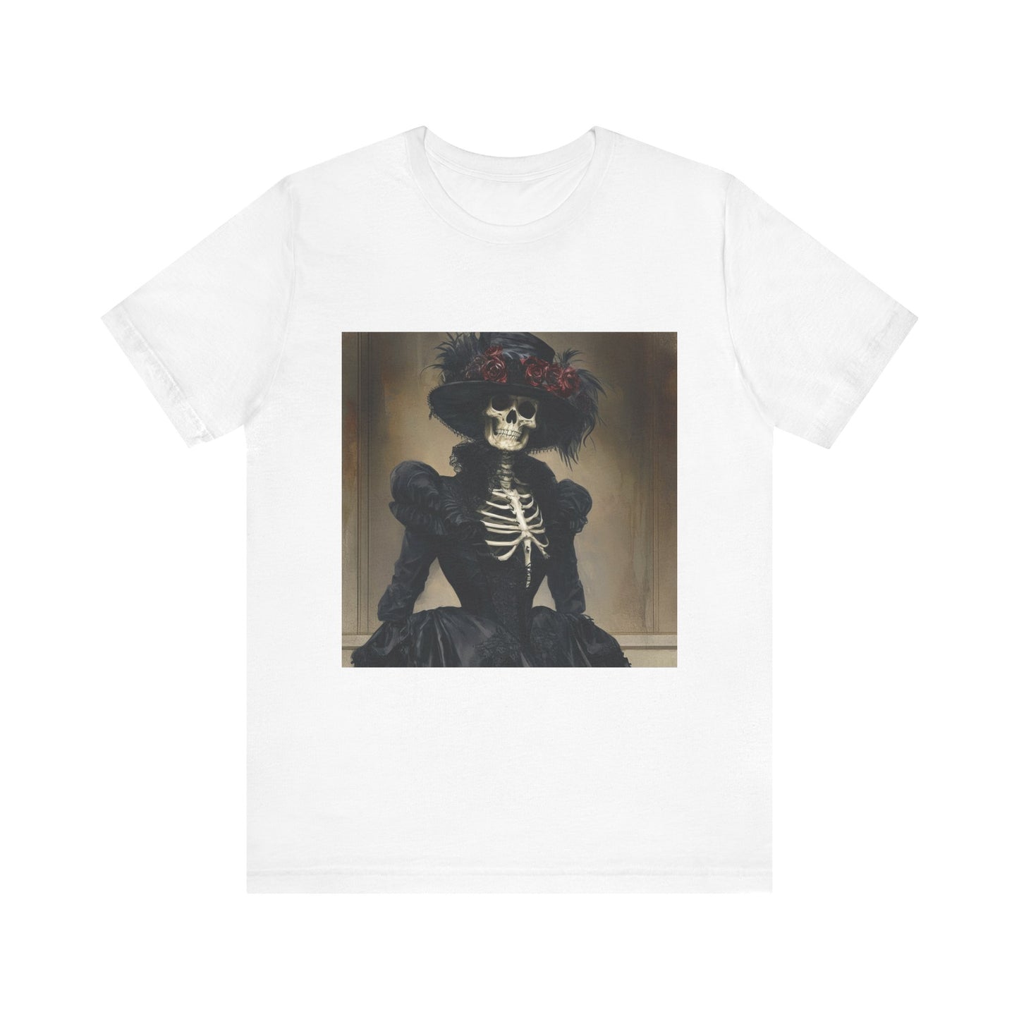 Creepy victorian Skeleton Unisex Jersey Short Sleeve Tee