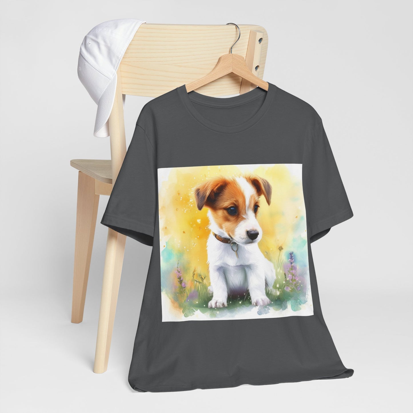 Fuzzy Jack Russell Unisex Jersey Short Sleeve Tee