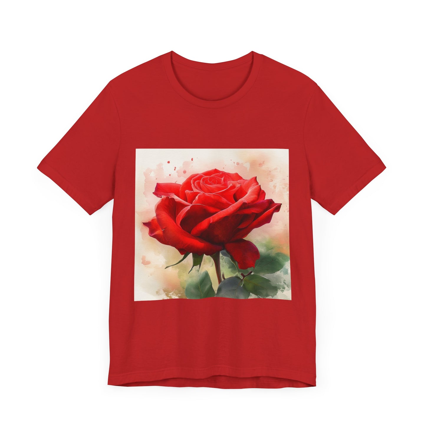 Ruby Bliss Unisex Short Sleeve Tee - Floral Art Top for Nature Lovers