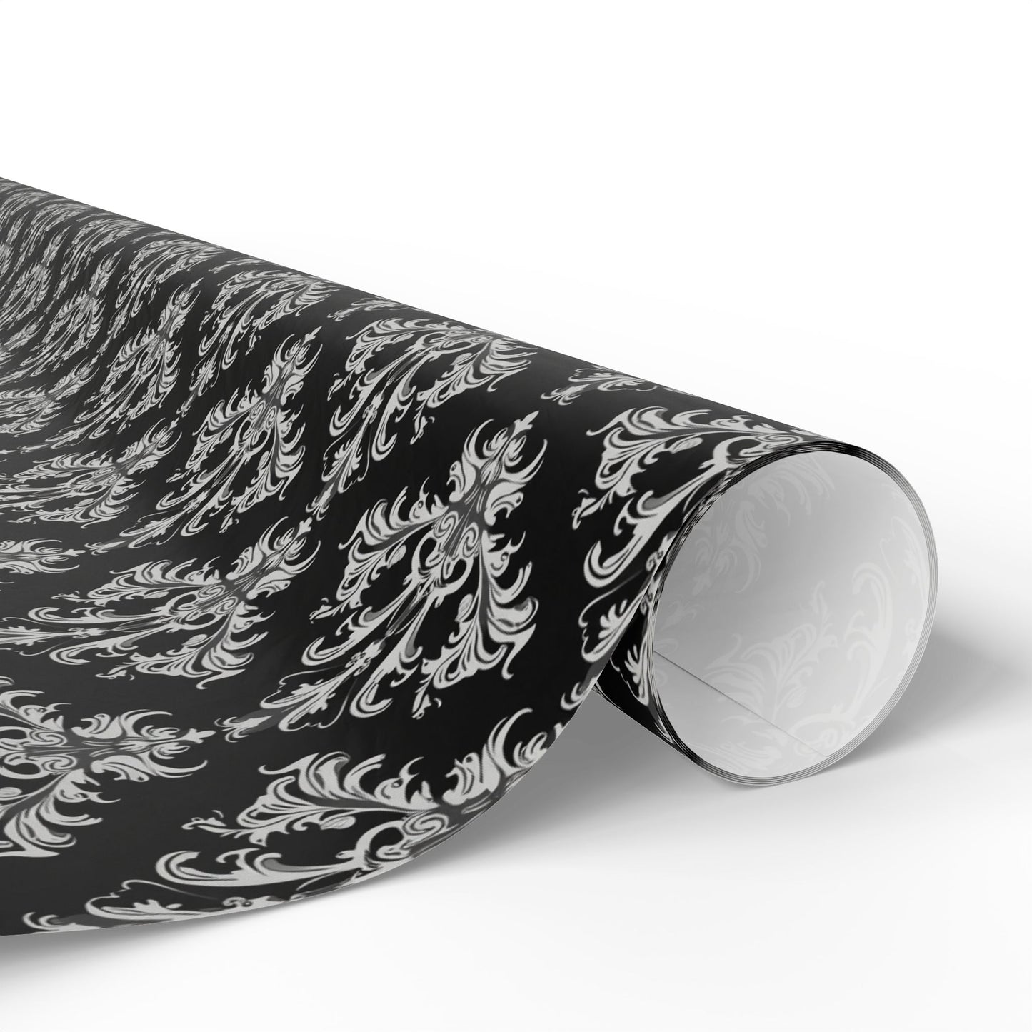 Gray and Black Victorian Pattern Wrapping Papers