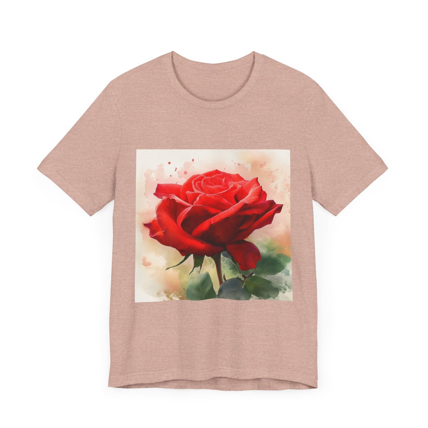 Ruby Bliss Unisex Short Sleeve Tee - Floral Art Top for Nature Lovers