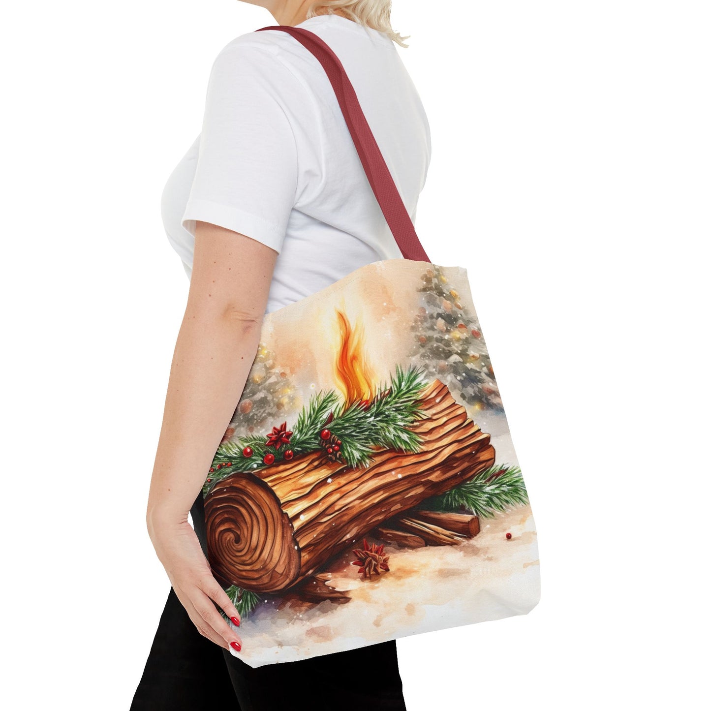 Yule Log Tote Bag (AOP)