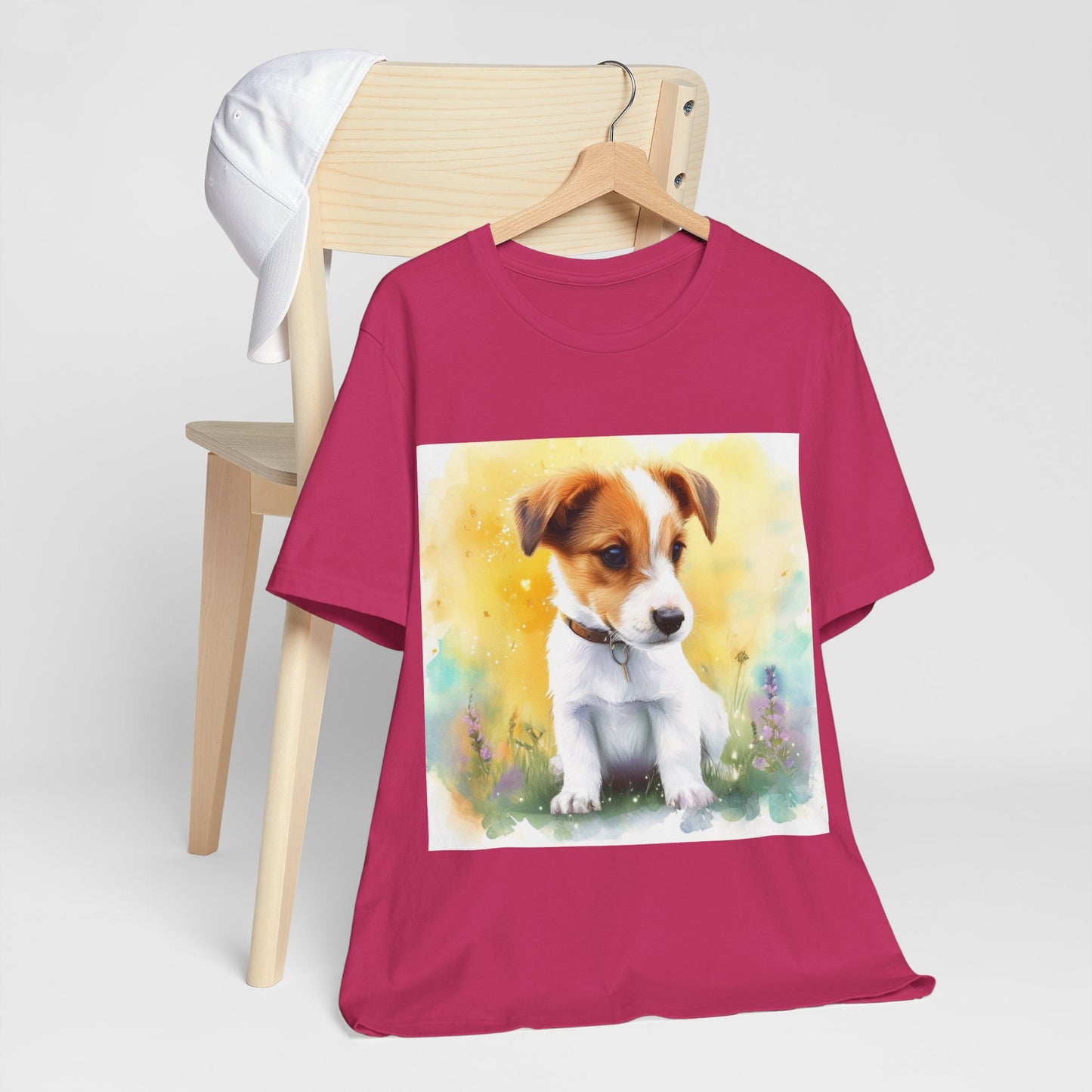 Fuzzy Jack Russell Unisex Jersey Short Sleeve Tee