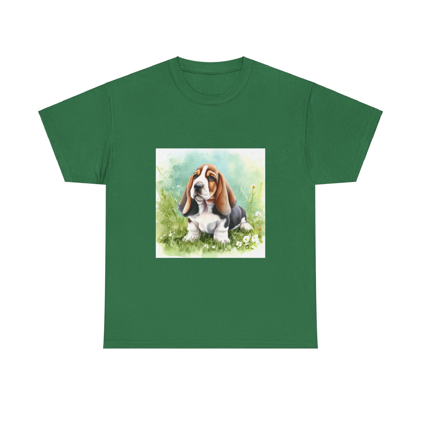 Basset Hound Unisex Heavy Cotton Tee