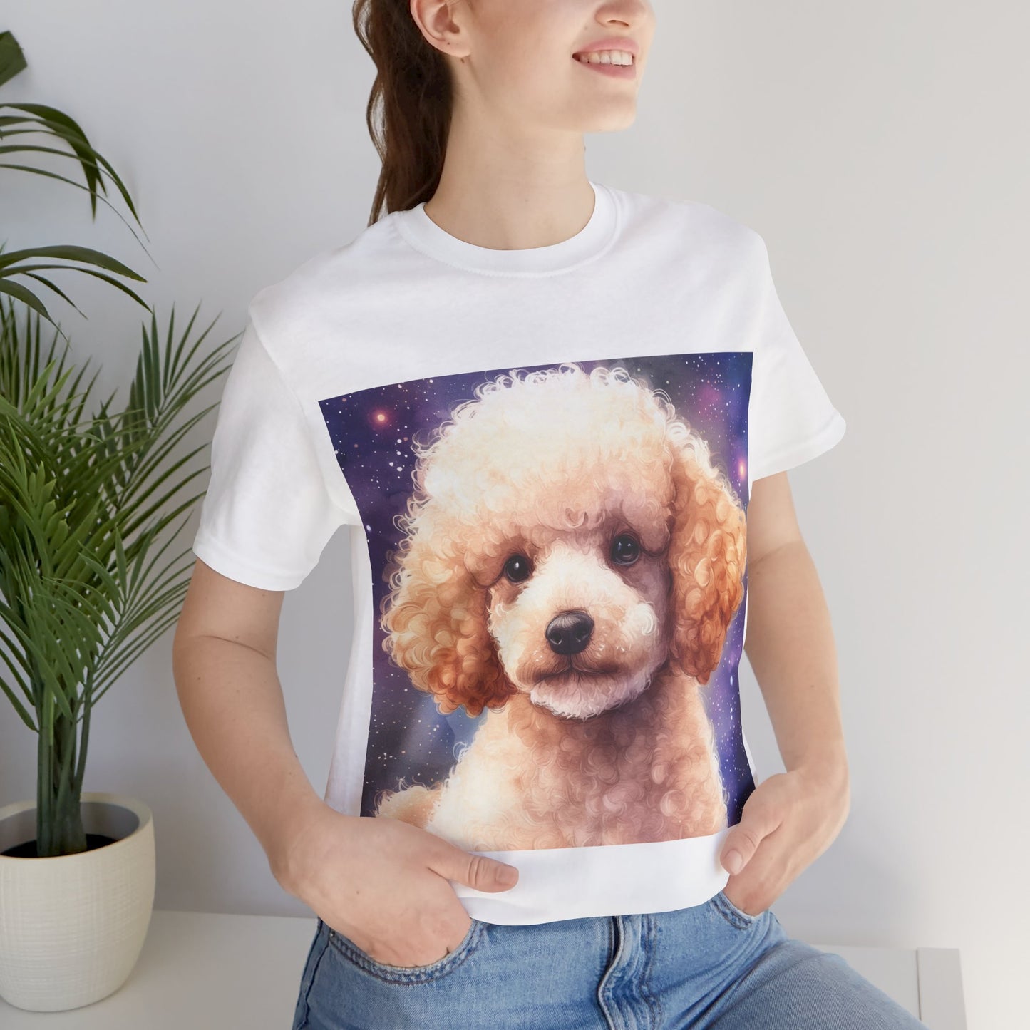 Fluffy Poodle Unisex Jersey Short Sleeve Tee