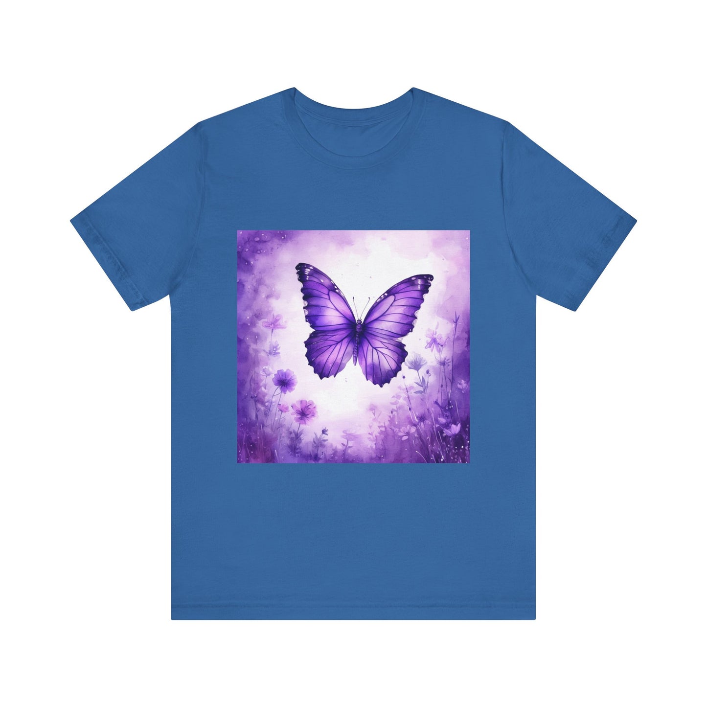 Lavender Flutter Unisex Short Sleeve Tee - Nature Inspired T-Shirt for Relaxed Days