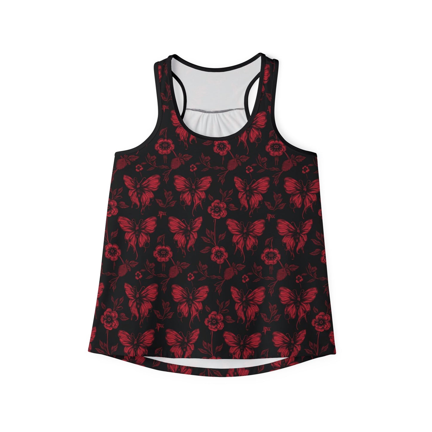 Elegant Floral Butterfly Women's Tank Top