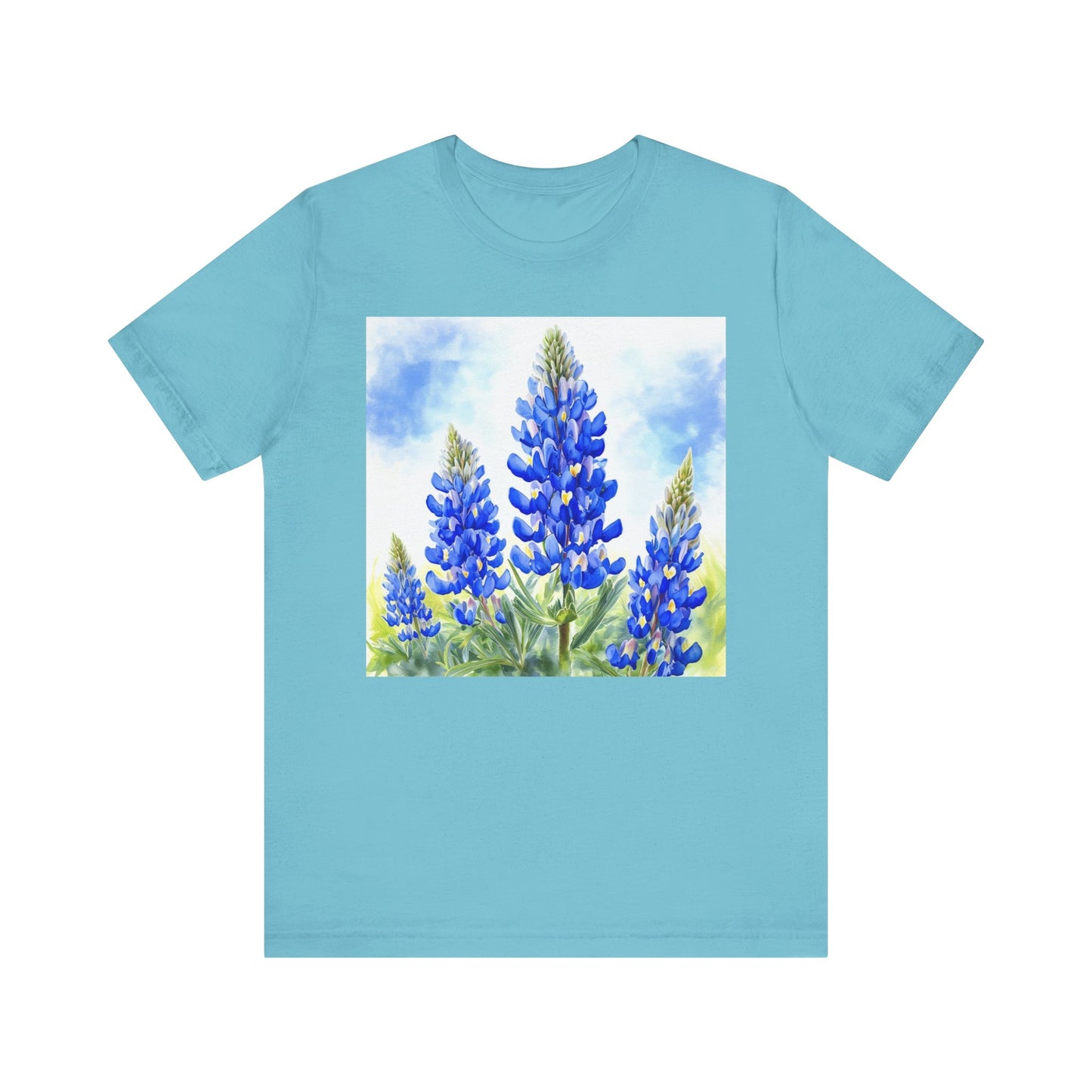 Bluebonnet Fields Unisex Jersey Short Sleeve Tee - Nature Inspired Botanical Art