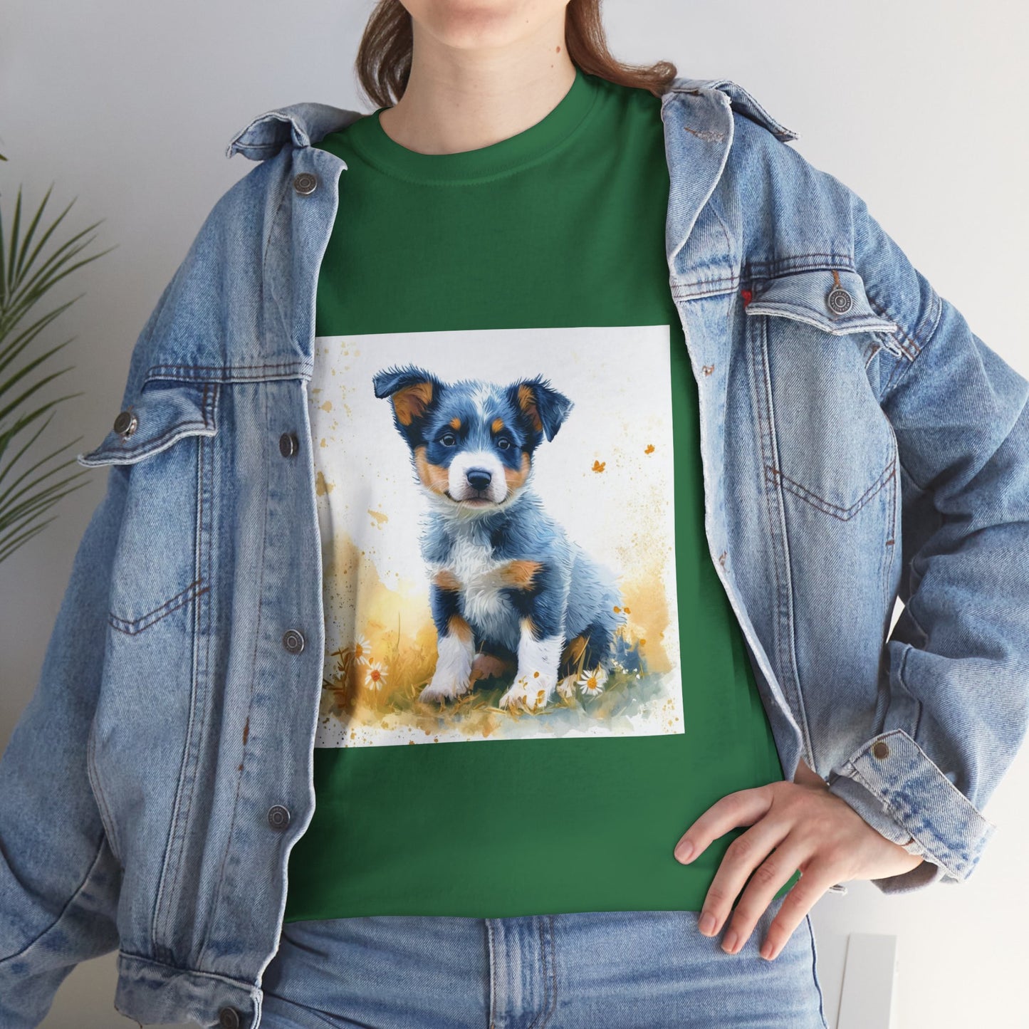 Blue Heeler Puppy Unisex Heavy Cotton Tee
