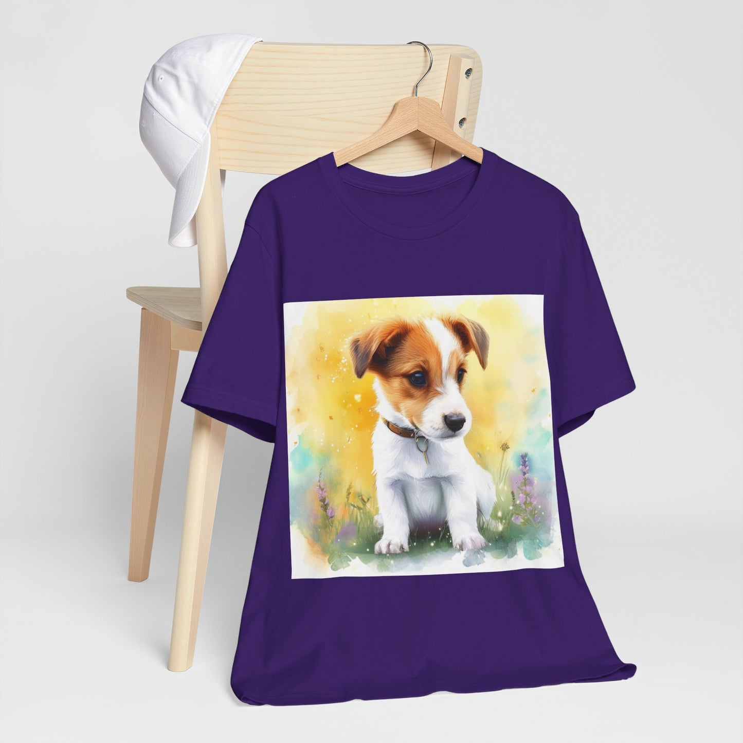 Fuzzy Jack Russell Unisex Jersey Short Sleeve Tee