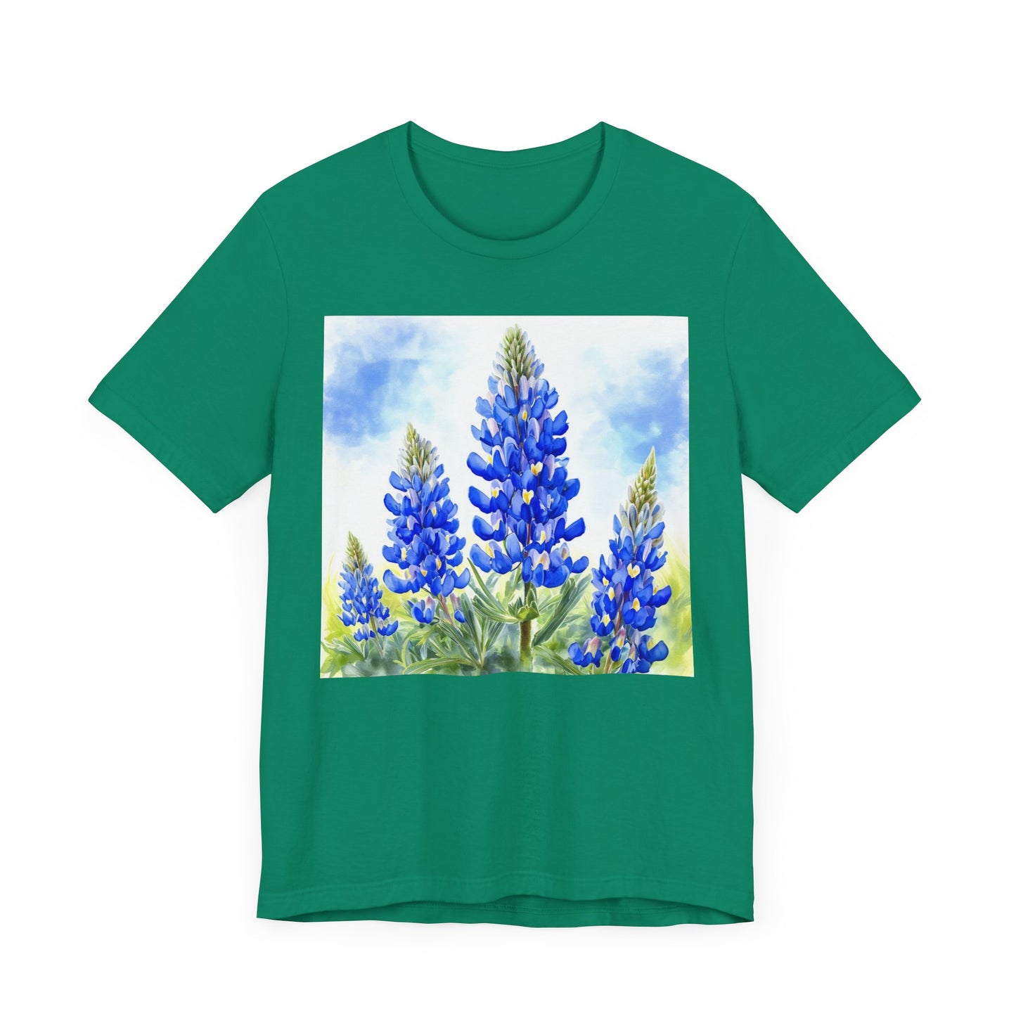 Bluebonnet Fields Unisex Jersey Short Sleeve Tee - Nature Inspired Botanical Art