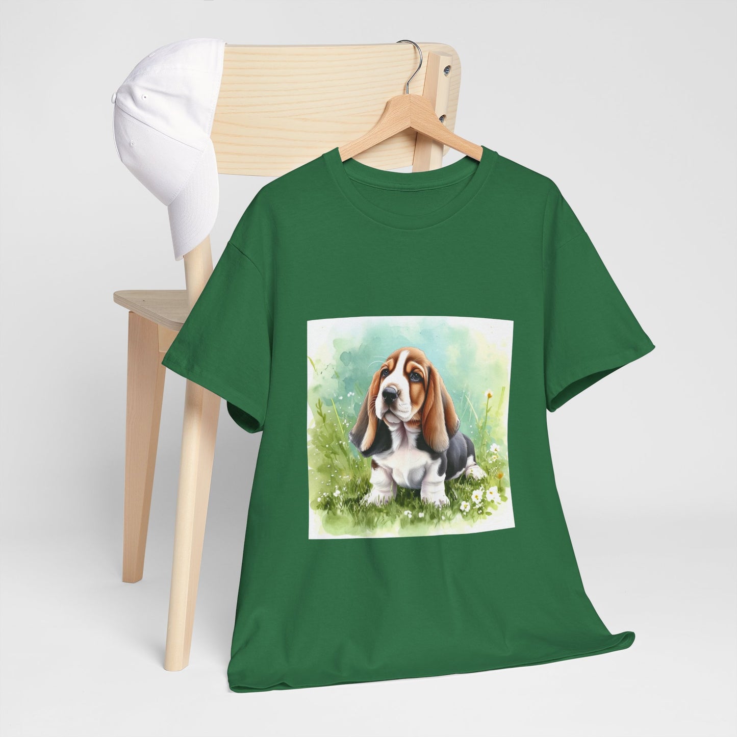 Basset Hound Unisex Heavy Cotton Tee
