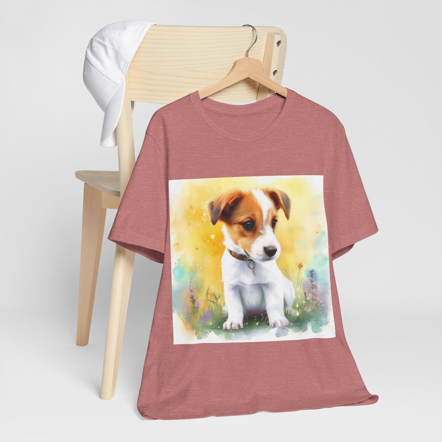 Fuzzy Jack Russell Unisex Jersey Short Sleeve Tee