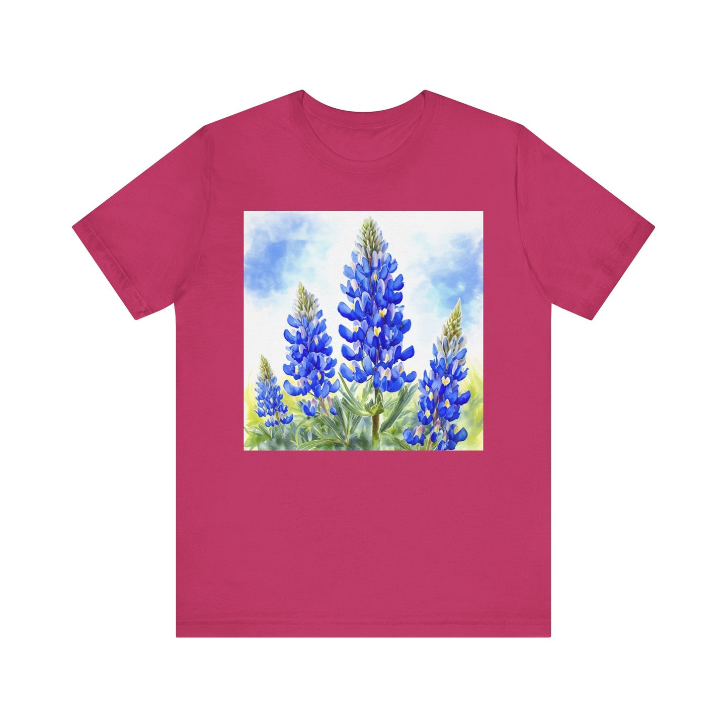 Bluebonnet Fields Unisex Jersey Short Sleeve Tee - Nature Inspired Botanical Art
