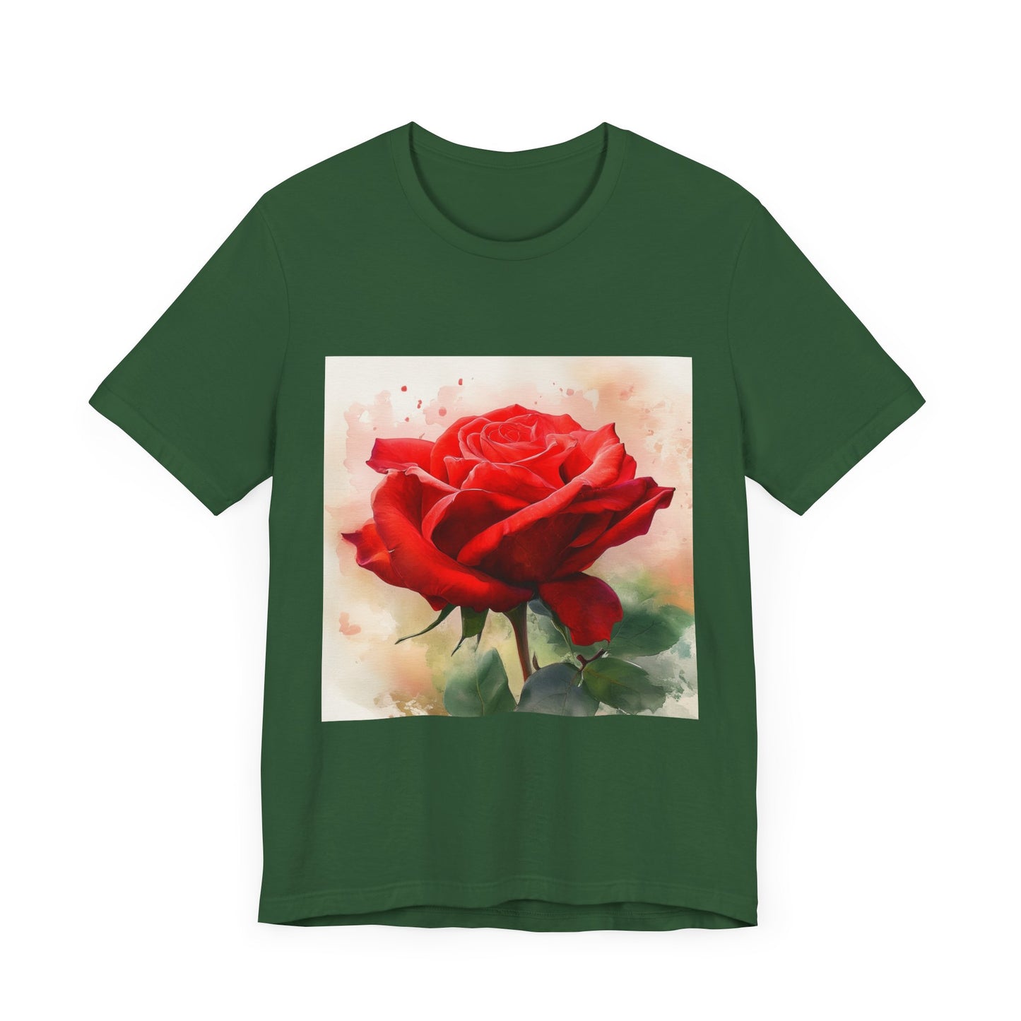 Ruby Bliss Unisex Short Sleeve Tee - Floral Art Top for Nature Lovers