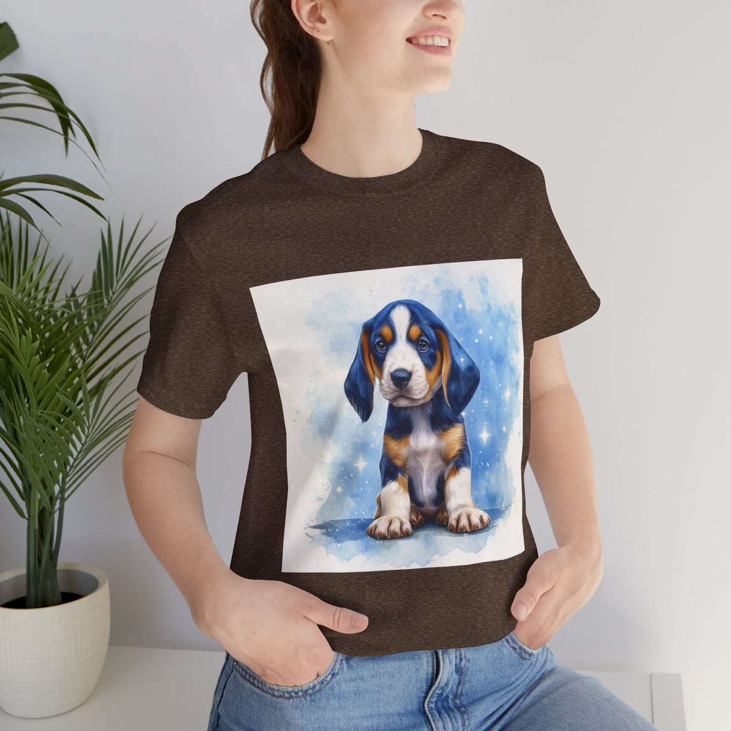 Blue Tick Puppy Unisex Jersey Short Sleeve Tee