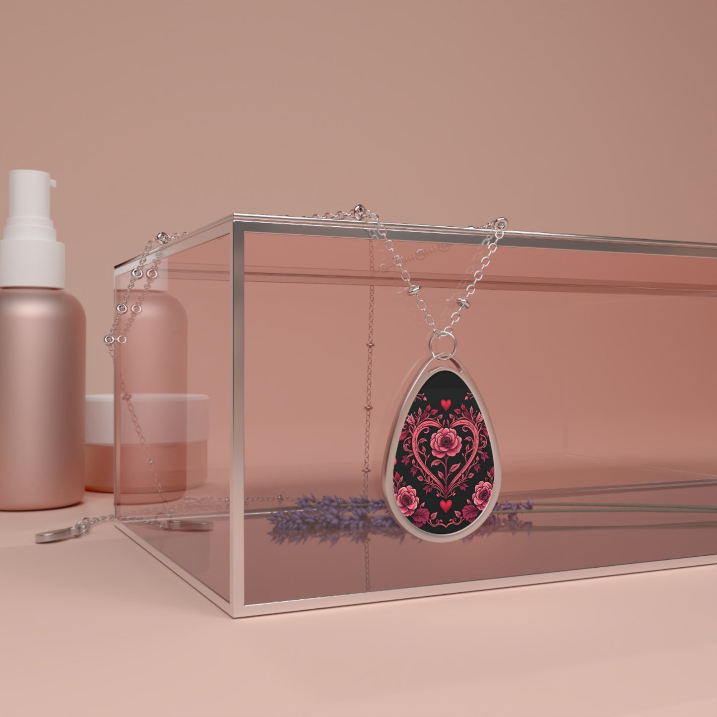 Dark Bloom Oval Necklace