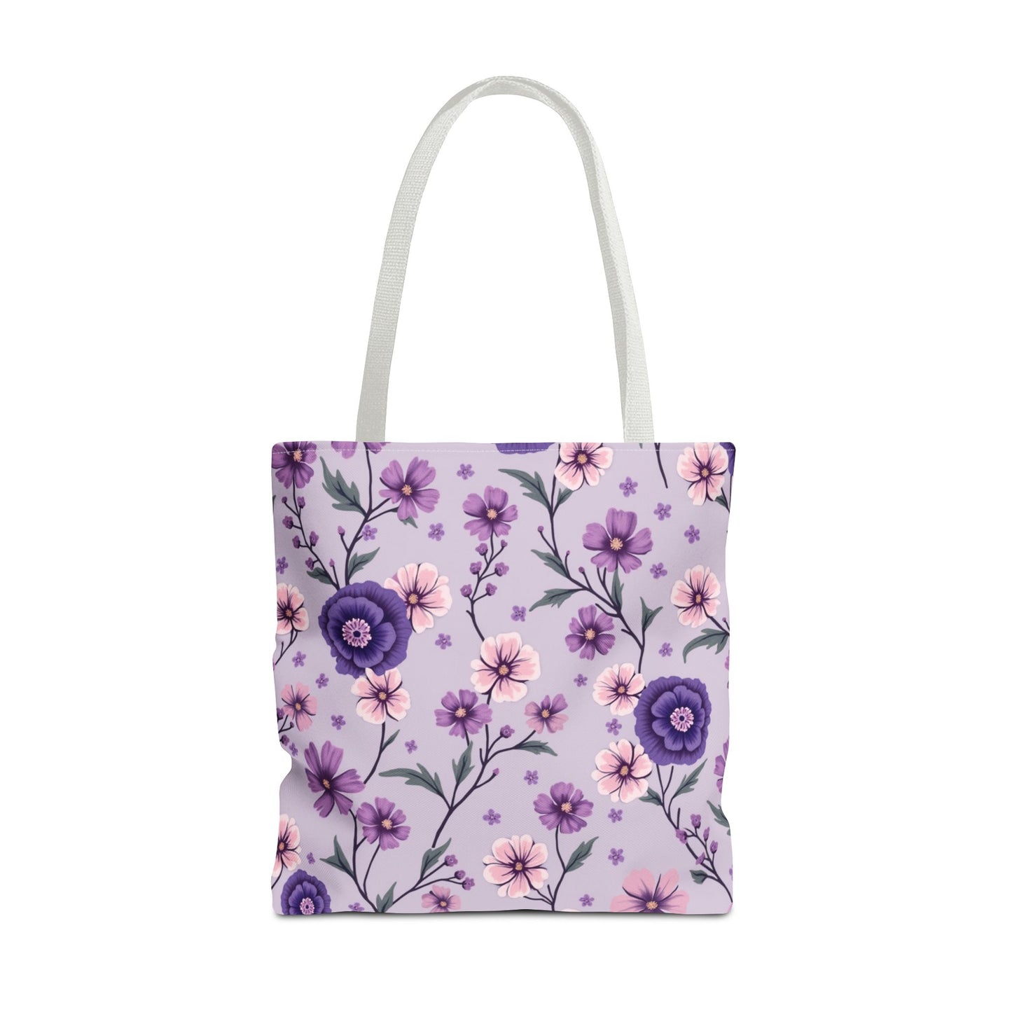 Floral Purple Tote Bag - Stylish and Eco-Friendly for Everyday Use