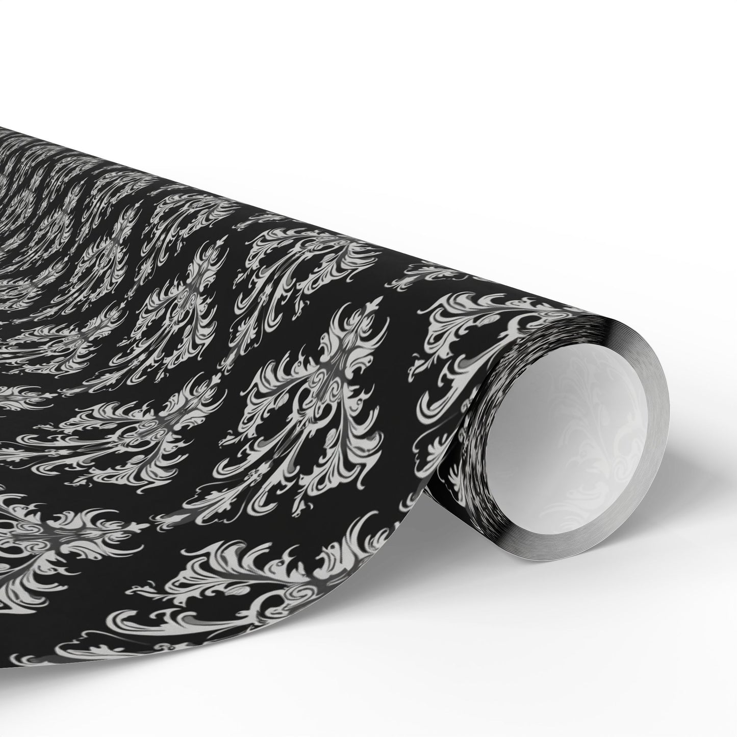 Gray and Black Victorian Pattern Wrapping Papers