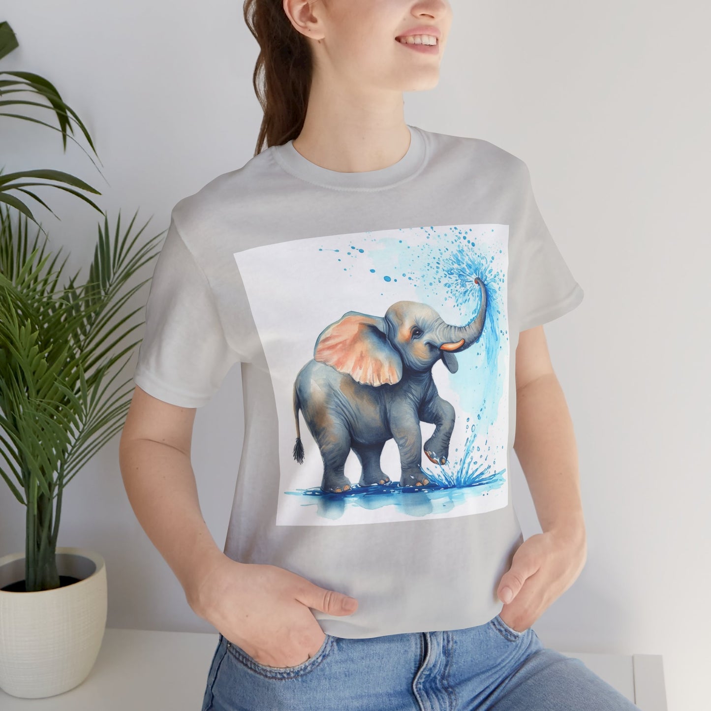Adorable Elephant Splash Unisex Tee