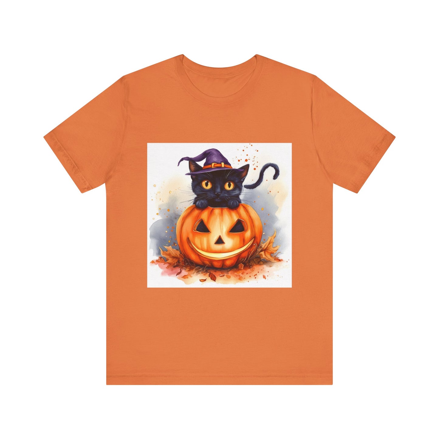 Halloween Cat Unisex Jersey Short Sleeve Tee