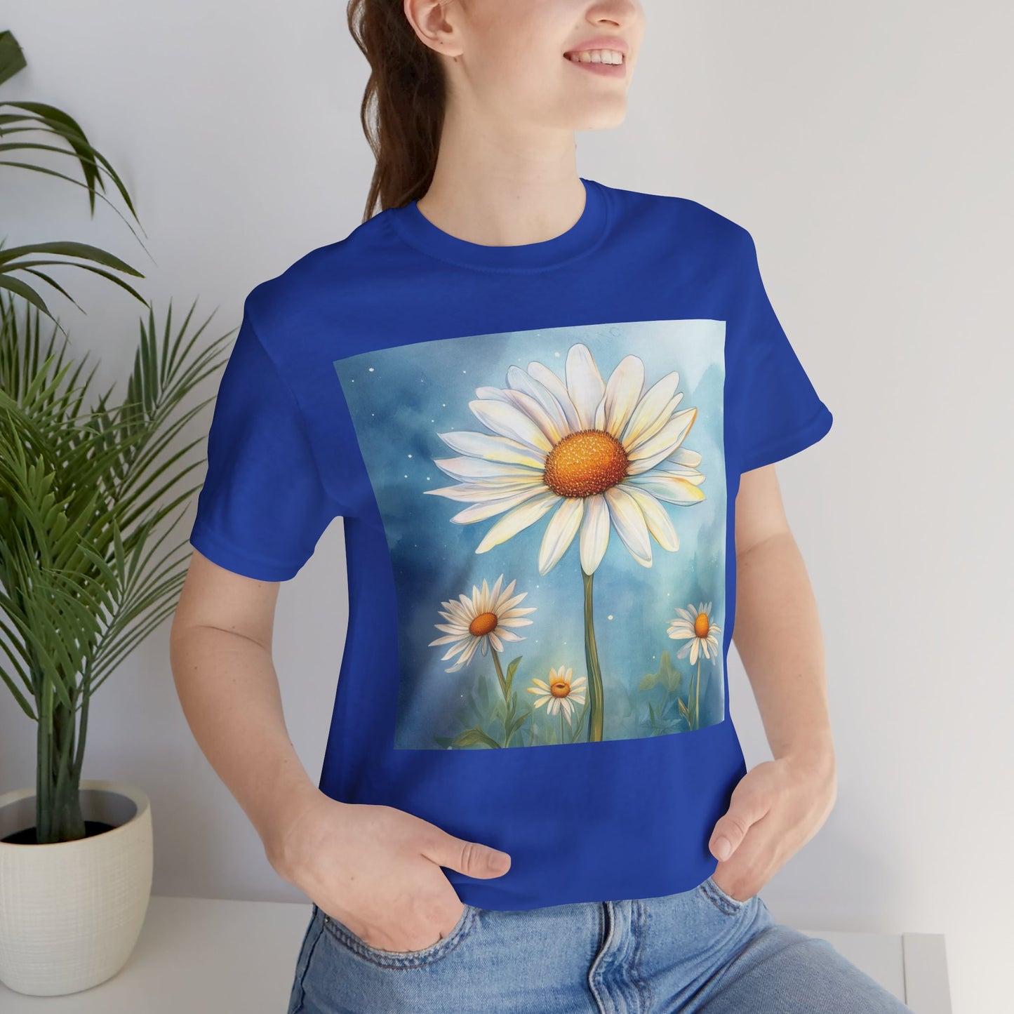 Delightful Daisy Unisex Jersey Tee - Nature-Inspired Floral Design