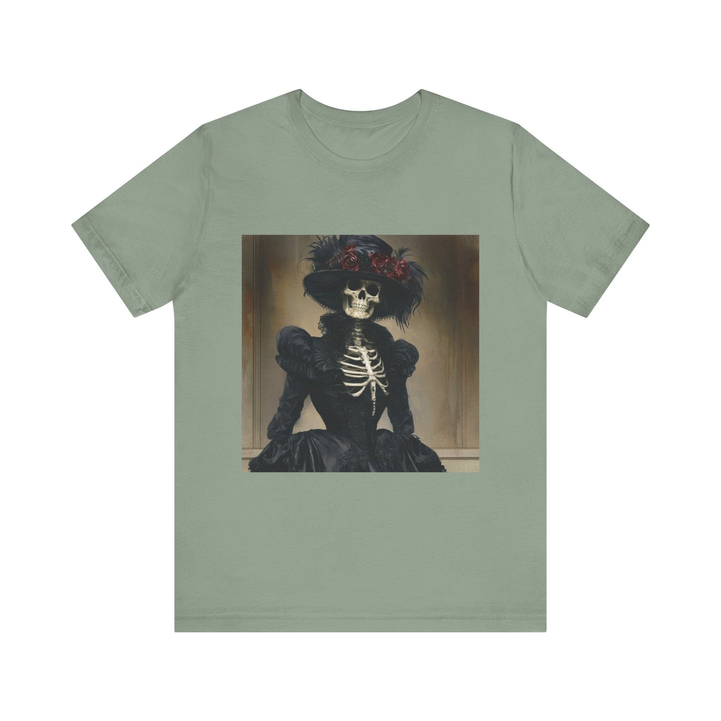 Creepy victorian Skeleton Unisex Jersey Short Sleeve Tee