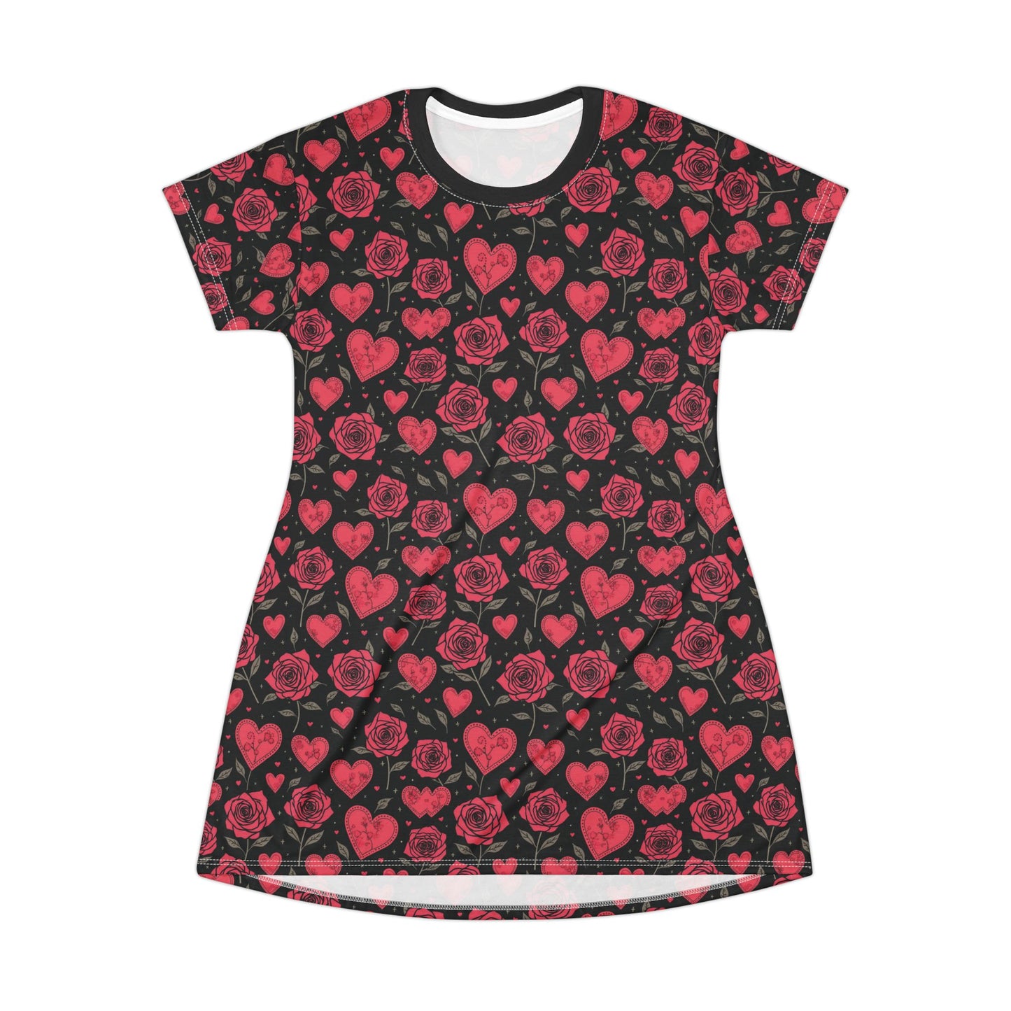 Rose Garden Bliss T-Shirt Dress (AOP)