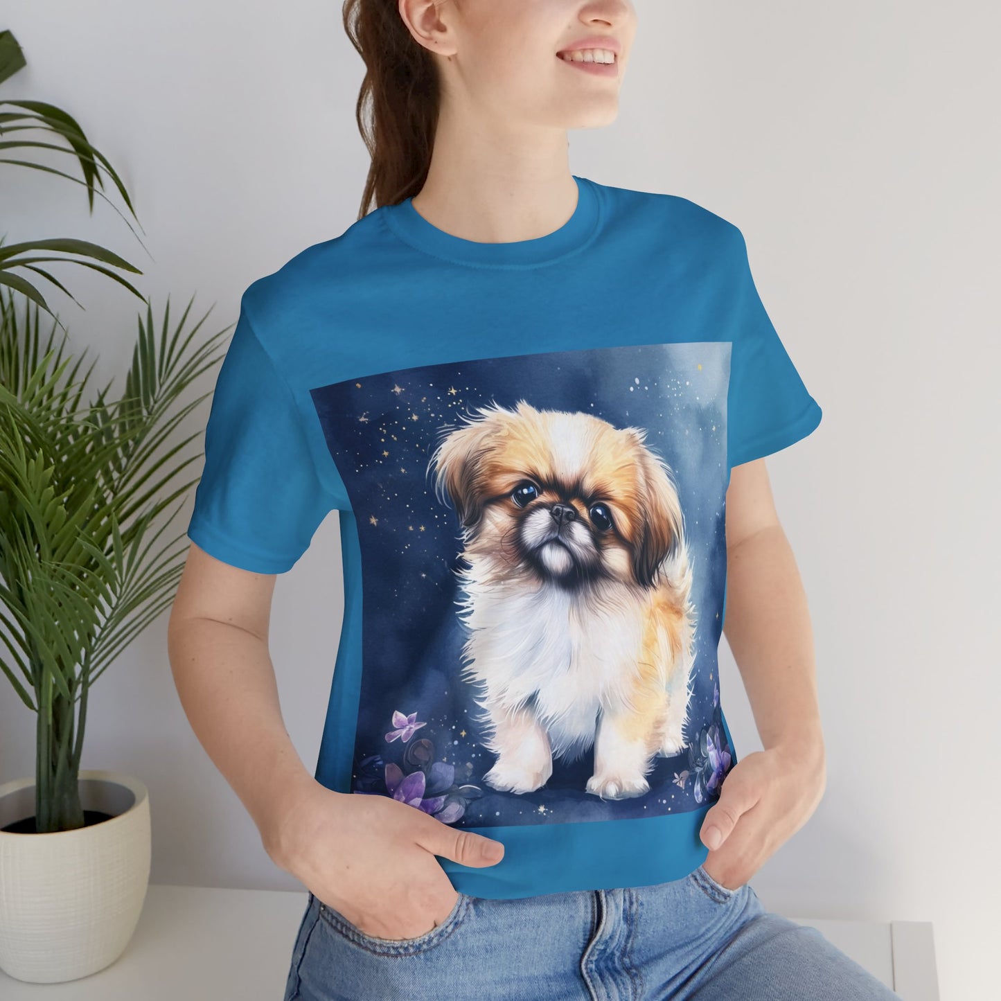 Pekinese Puppy Unisex Jersey Short Sleeve Tee