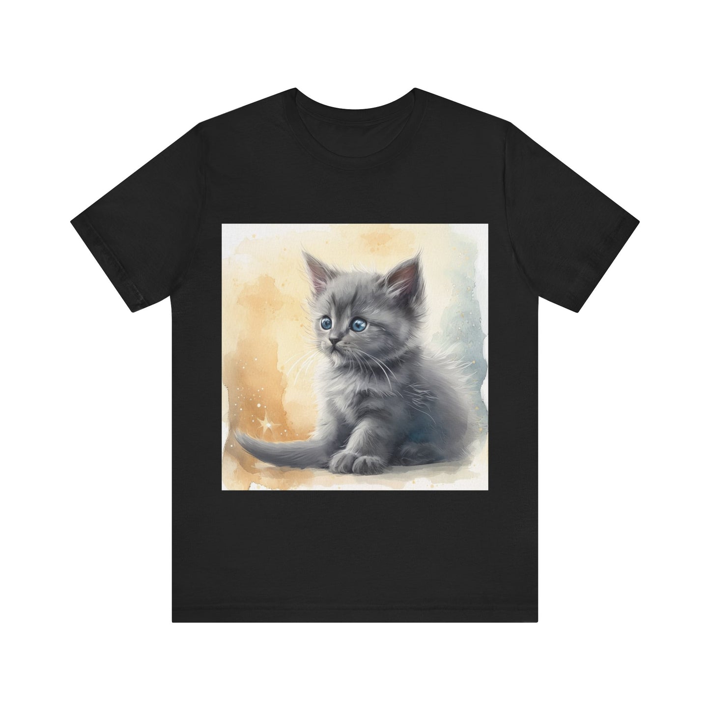 Fluffy Gray Kitten Unisex Jersey Short Sleeve Tee