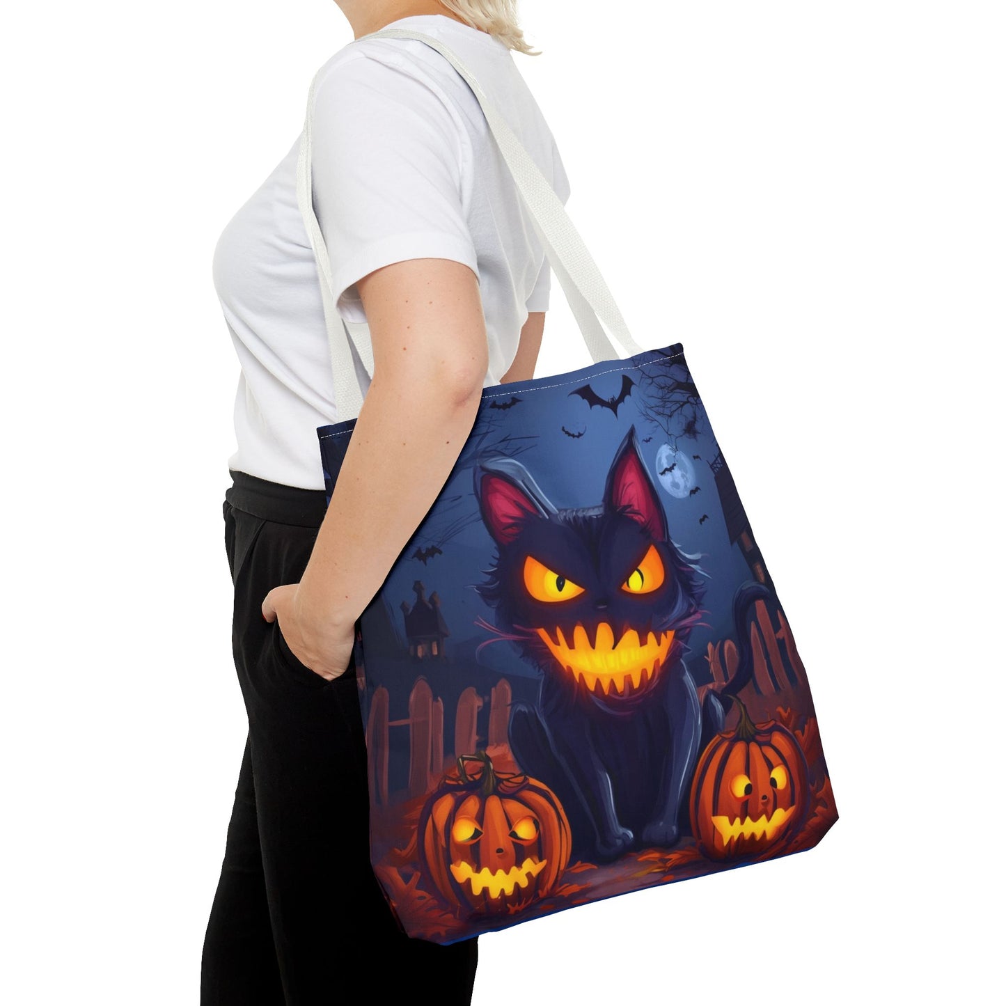 Spooky Cat Tote Bag (AOP)