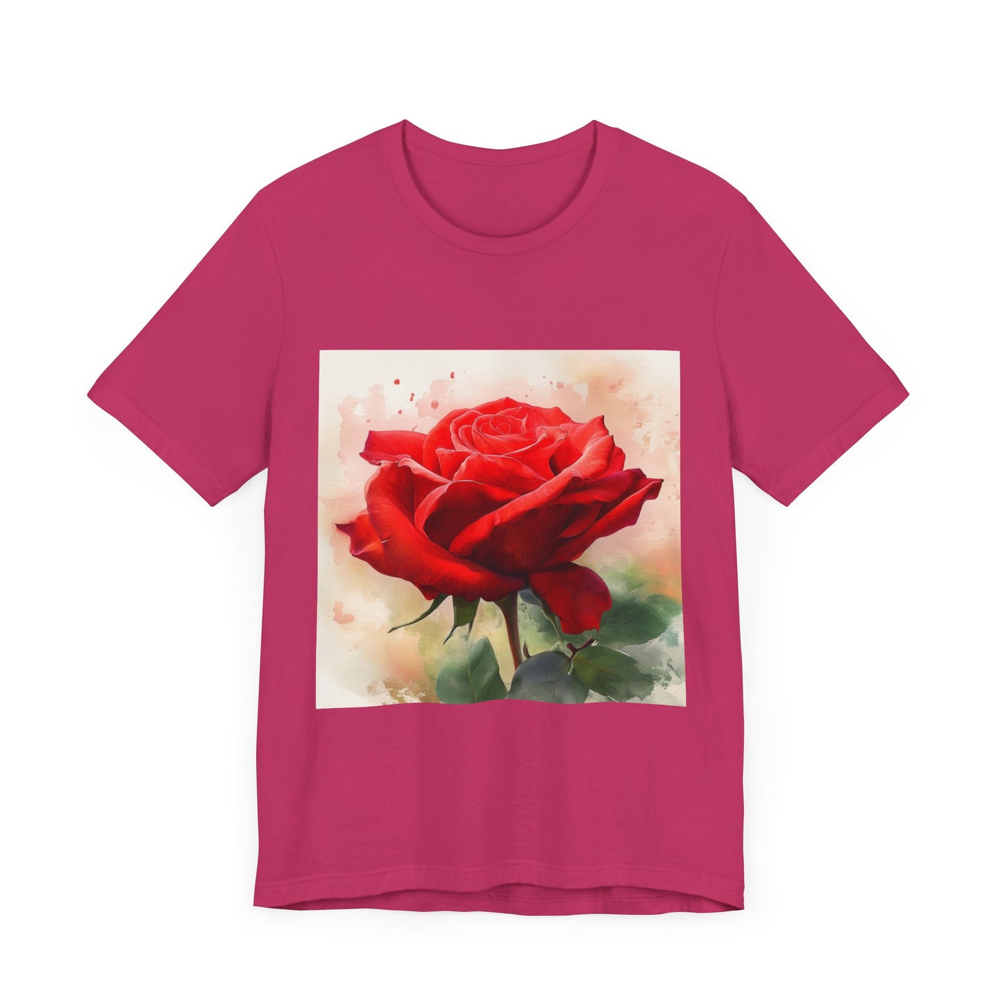Ruby Bliss Unisex Short Sleeve Tee - Floral Art Top for Nature Lovers